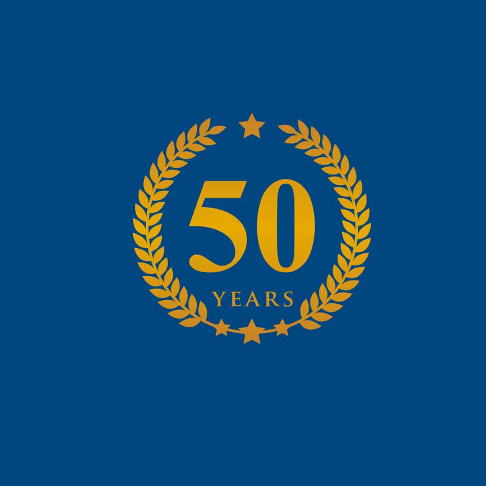 Imag of 50 years seal.